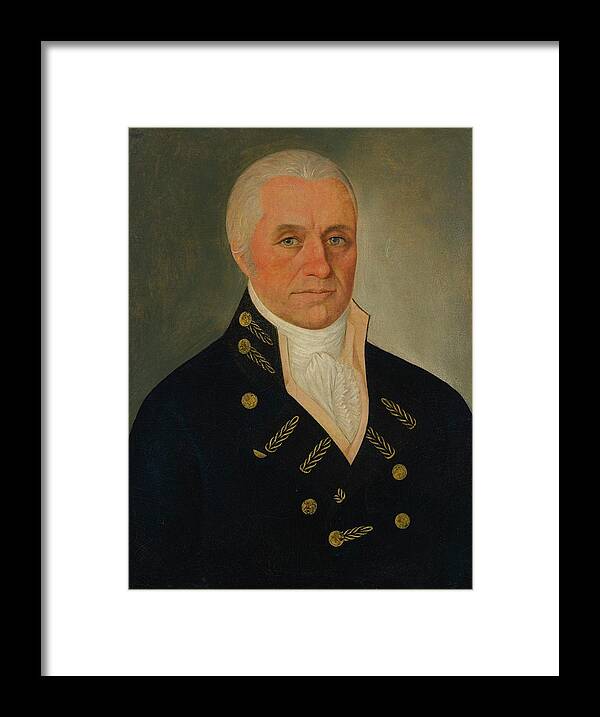 Attributed To Spoilum 1770 - 1810 British Sea Captain Framed Print featuring the painting British Sea Captain by MotionAge Designs