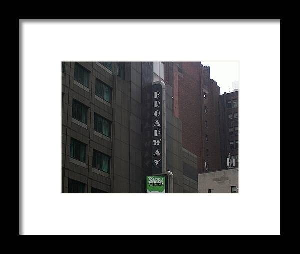 New York Framed Print featuring the photograph Broadway by Angel Patterson