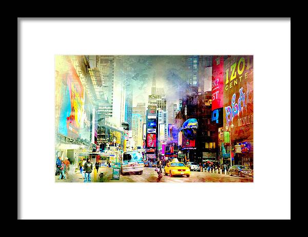 Manhattan Style Framed Print featuring the photograph Broadway Bling by Diana Angstadt