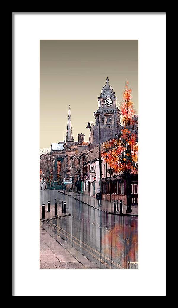 Lancaster Framed Print featuring the digital art Brock Street Reflection 2 by Joe Tamassy