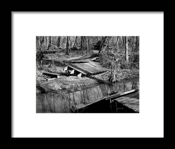 Bridge Framed Print featuring the photograph Broken Bridge by Leigh Odom