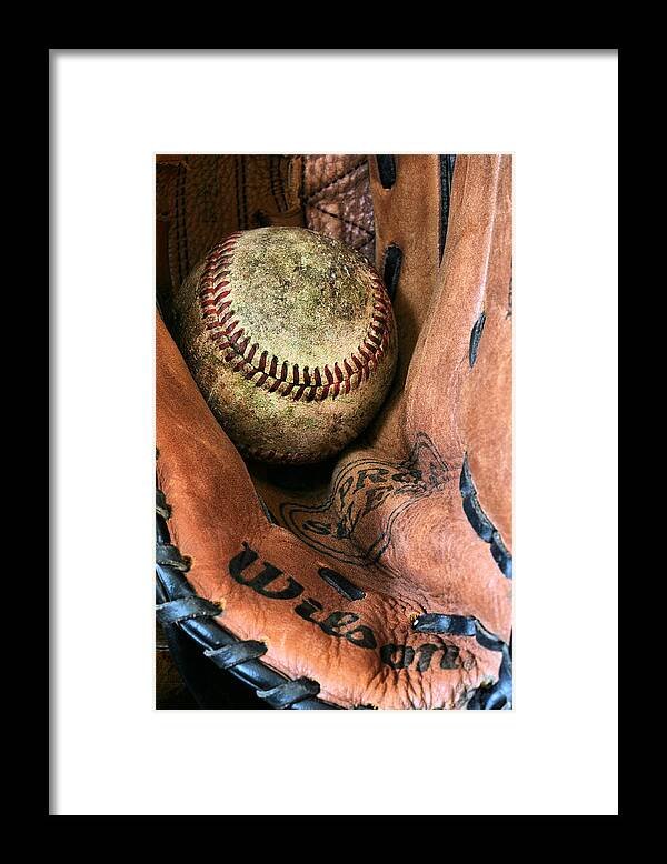 Baseball Framed Print featuring the photograph Broken In by JC Findley
