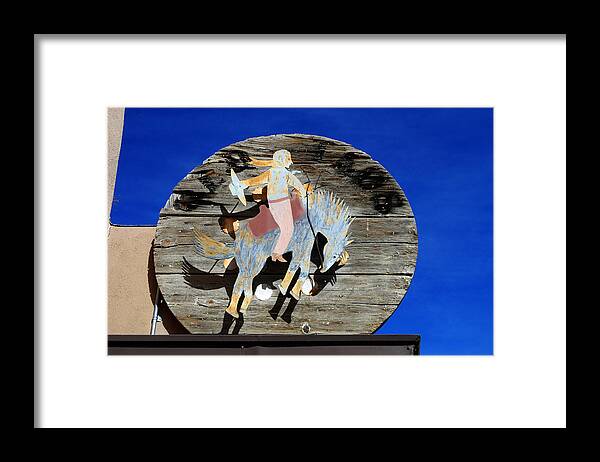 Sign Framed Print featuring the photograph Bronc by Glory Ann Penington