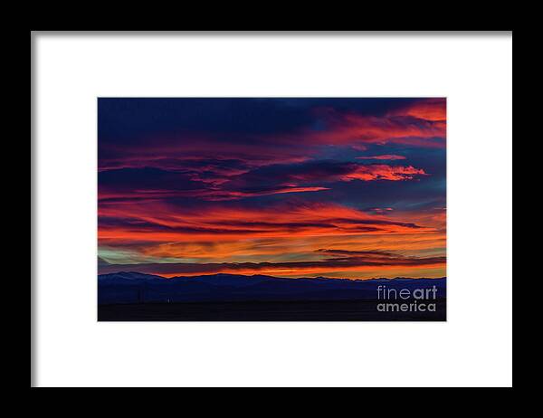 Jon Burch Framed Print featuring the photograph Bronco Sunset by Jon Burch Photography