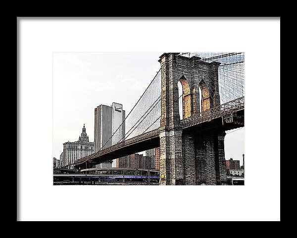 Brooklyn Bridge Framed Print featuring the photograph Brooklyn Bridge 1.2 by Frank Mari
