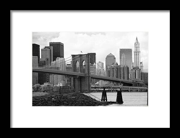 Landscape Framed Print featuring the photograph Brooklyn Bridge I by Chuck Kuhn