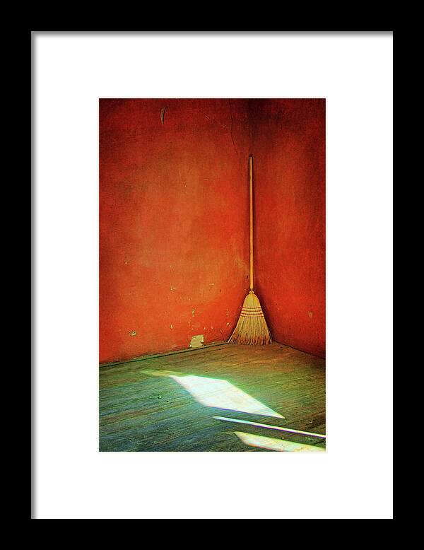 Minimalism Framed Print featuring the photograph Broom by Nikolyn McDonald