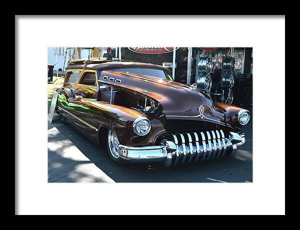Buick Framed Print featuring the photograph Brown Buick Woody by Bill Dutting