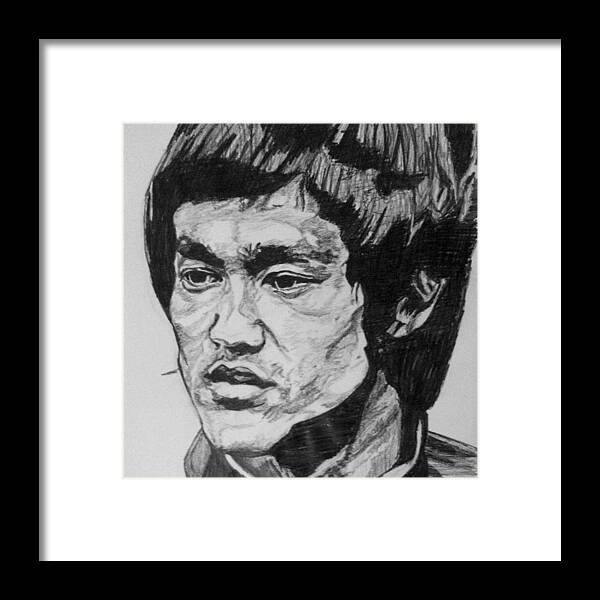 Man Framed Print featuring the photograph Bruce Lee by Rachel Natalie Rawlins