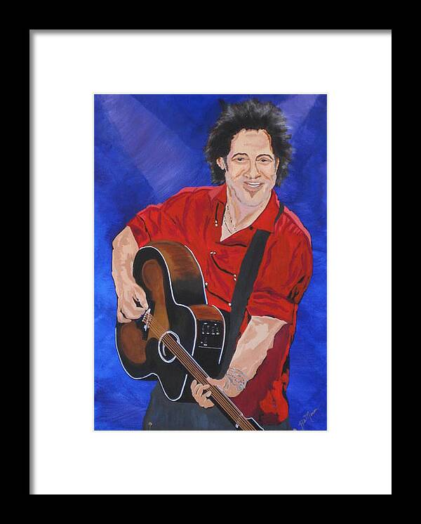 Brice Springsteen Paintings Framed Print featuring the painting Bruce Springsteen-An American Boy by Bill Manson