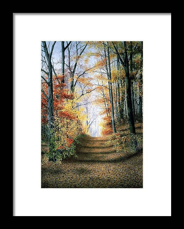 Woodland Framed Print featuring the painting Bruce Trail by Conrad Mieschke