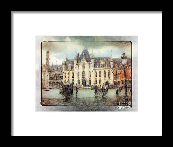 Bruges Framed Print featuring the painting Bruges, Belgium by Chris Armytage