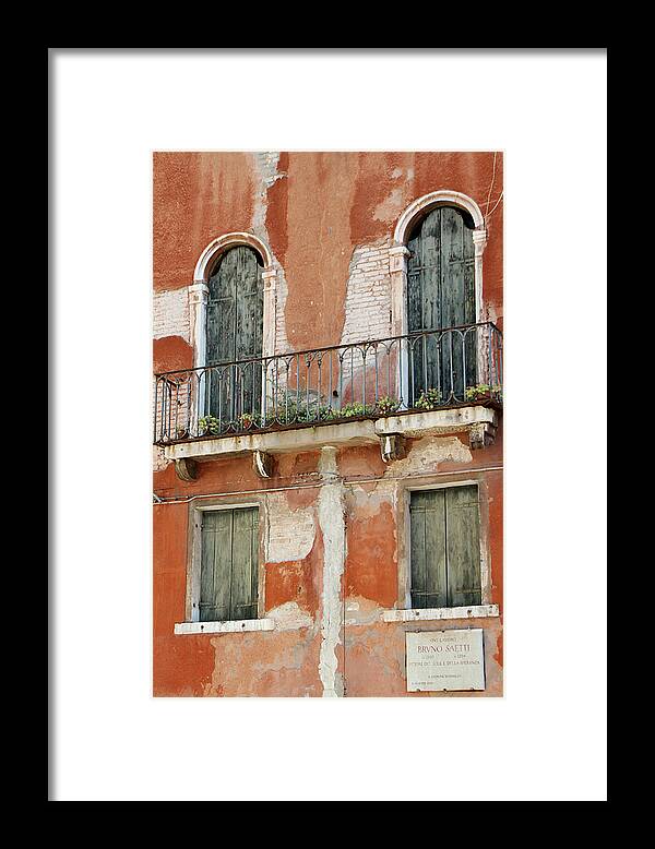Europe Framed Print featuring the photograph Bruno Saetti Worked Here by Vicki Hone Smith