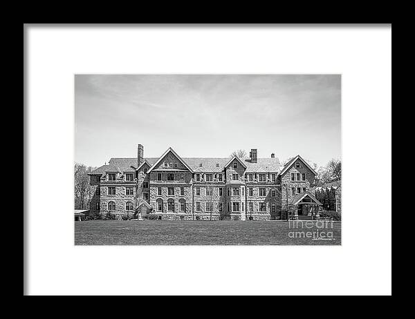 Bryn Mawr College Framed Print featuring the photograph Bryn Mawr College Merlon Dormatory by University Icons