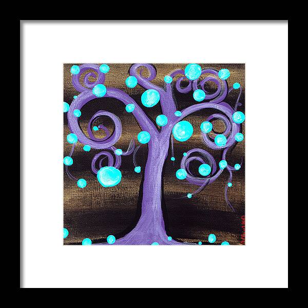 Abril Andrade Framed Print featuring the painting Bubblegum Tree by Abril Andrade