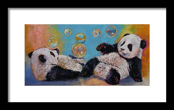 Friends Framed Print featuring the painting Bubbles by Michael Creese