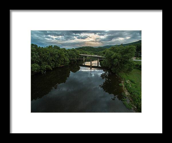 Buchanan Framed Print featuring the photograph Buchanan James River Bridge by Star City SkyCams