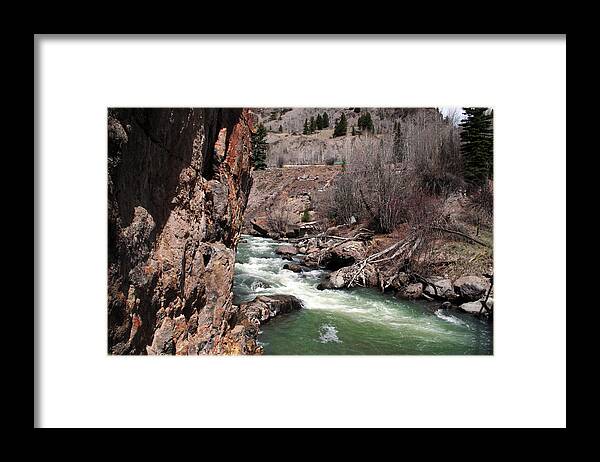 Lake City Framed Print featuring the photograph Buck in the Rapids by Max Mullins