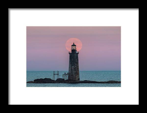 Maine Framed Print featuring the photograph Buck Moon Rising by Colin Chase