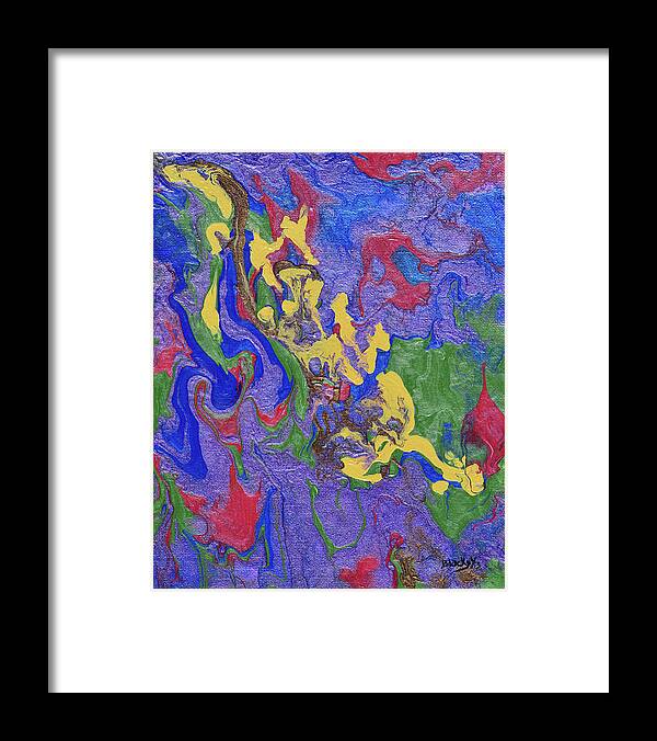 Bronco Framed Print featuring the painting Bucking Bronco by Donna Blackhall