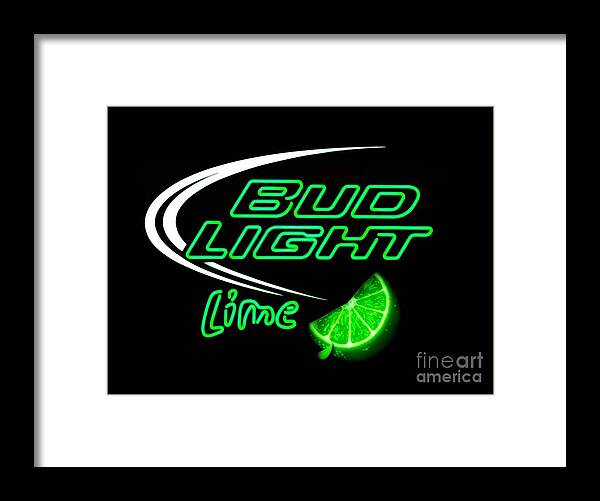  Framed Print featuring the photograph Bud Light Lime Edited by Kelly Awad