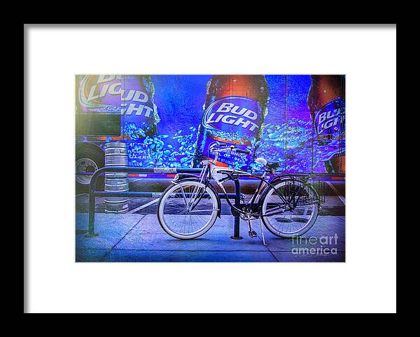 Bicycle Framed Print featuring the photograph Bud Light Schwinn Bicycle by Craig J Satterlee