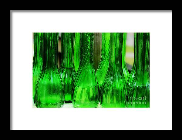 Glass Vases Framed Print featuring the photograph Bud Vases by Michael Eingle