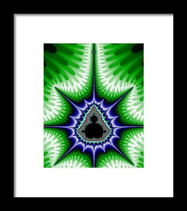 Fractal Framed Print featuring the digital art Buddha Star 2 by Robert E Alter Reflections of Infinity
