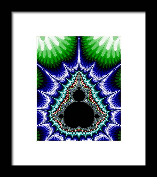 Fractal Framed Print featuring the digital art Buddha Star 3 by Robert E Alter Reflections of Infinity