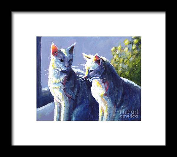 Cat Framed Print featuring the painting Buddies by Pat Burns