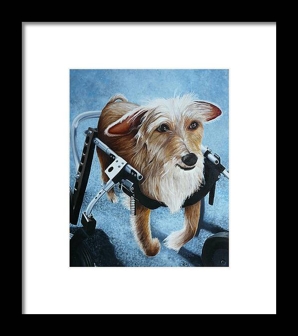 Pet Framed Print featuring the painting Buddy's Hope by Vic Ritchey