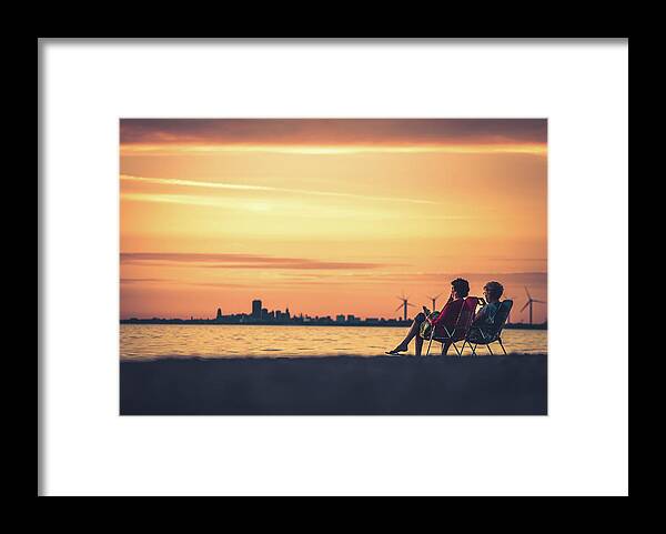 Hamburg Framed Print featuring the photograph Buffalo, NY Sunset by Dave Niedbala