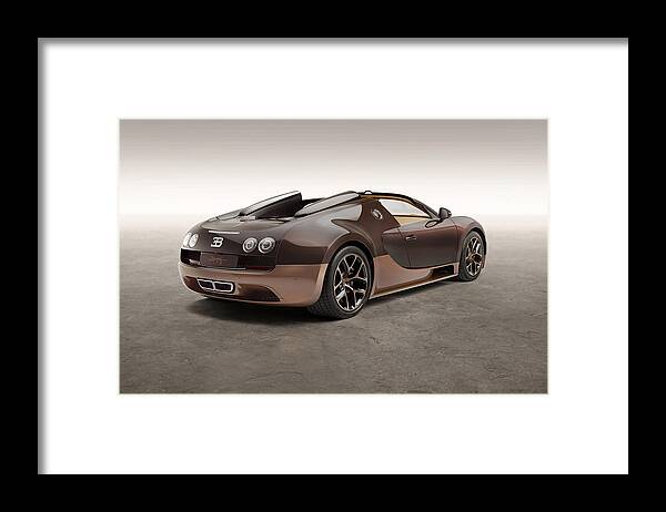 Bugatti Veyron Grand Sport Vitesse Framed Print featuring the digital art Bugatti Veyron Grand Sport Vitesse by Super Lovely