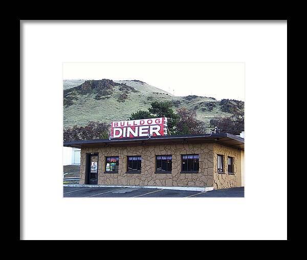 Restaurants Framed Print featuring the photograph Bulldog Diner by Julie Rauscher