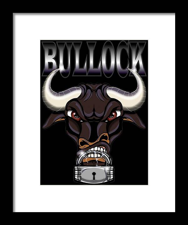 Beast Framed Print featuring the digital art Bullock by Demitrius Motion Bullock