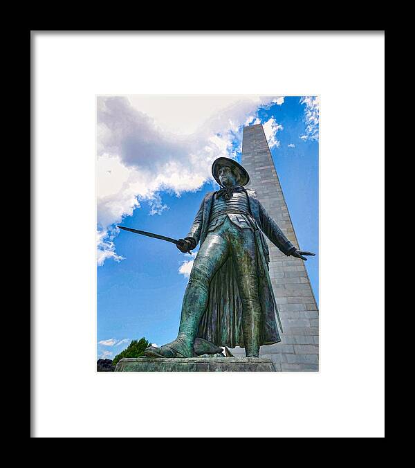 Dave Thompsen Photography Framed Print featuring the photograph Bunker Hill Monument by David Thompsen