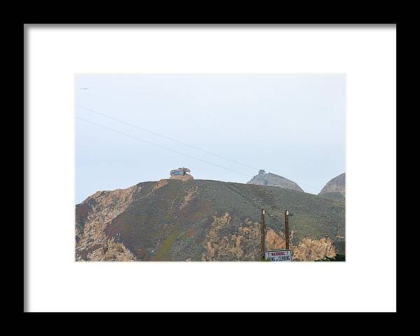Landscape Framed Print featuring the photograph Bunker on Hilltop by Marian Jenkins