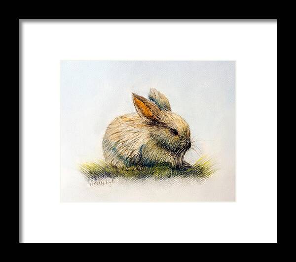 Rabbit Framed Print featuring the painting Bunny by Loretta Luglio