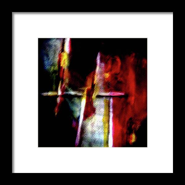 Cross Framed Print featuring the painting Burning Legacy by Janice Nabors Raiteri