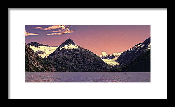 Burns Glacier At Sunset Framed Print featuring the photograph Burns Glacier at Sunset by Phyllis Taylor