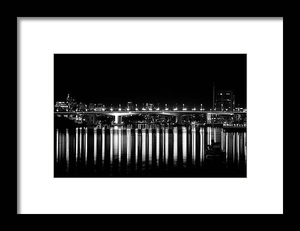 Burrard Framed Print featuring the photograph Burrard Street Bridge by Barbara White