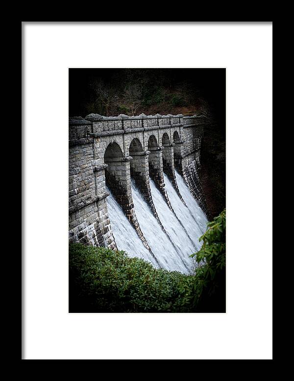 Helen Northcott Framed Print featuring the photograph Burrator Reservoir Dam ii by Helen Jackson