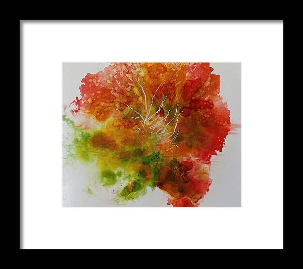 Watercolor Framed Print featuring the painting Burst of Nature by Carolyn Rosenberger