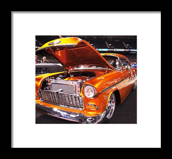 Carshow Framed Print featuring the photograph Burst of Orange by Marc Villere