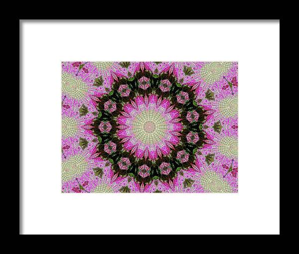 Flowers Framed Print featuring the digital art Bursting Out by Cathy Blake