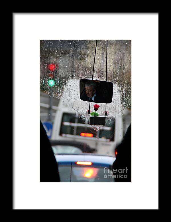 Bus Driver Framed Print featuring the photograph Bus Driver by Pat Moore