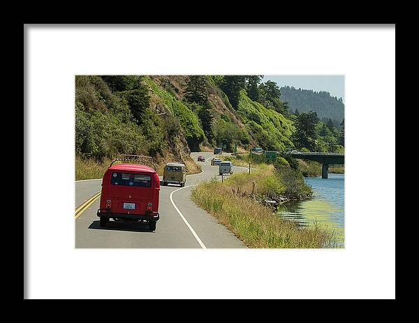 Beetle Framed Print featuring the photograph Buses Heading for a Bridge by Richard Kimbrough