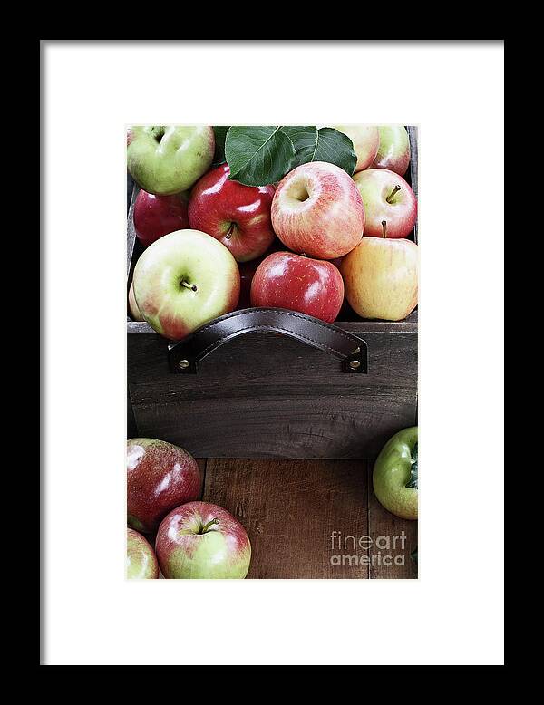Apple Framed Print featuring the photograph Bushel of Apples by Stephanie Frey