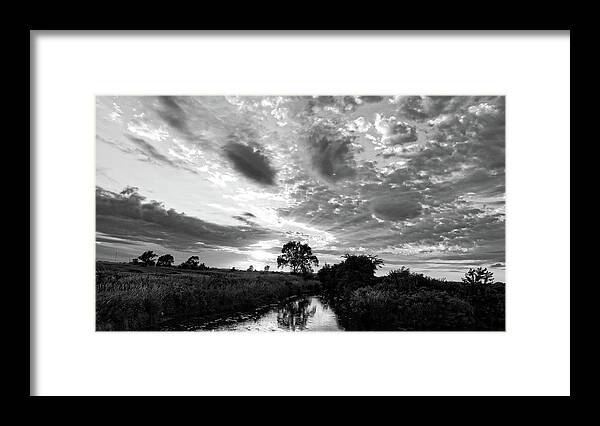 Sunset Framed Print featuring the photograph Butler County Sunset BNW 2 by Bonfire Photography