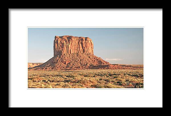 Butte Framed Print featuring the photograph Butte, Monument Valley, Utah by A Macarthur Gurmankin
